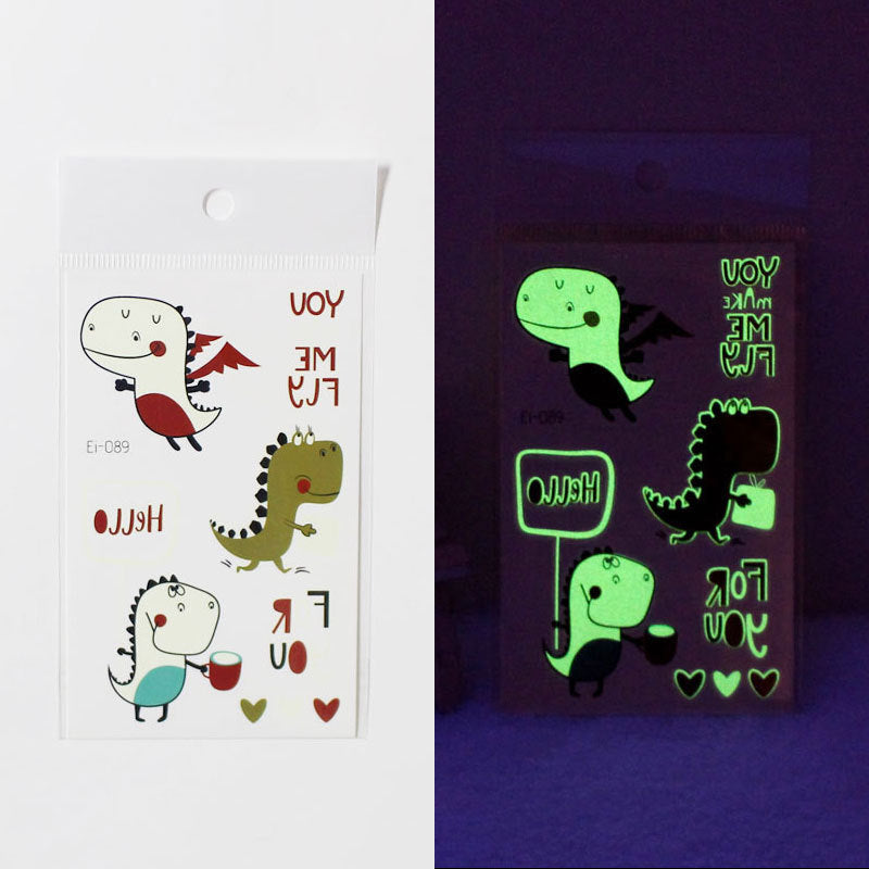 Waterproof cartoon dinosaur temporary tattoos