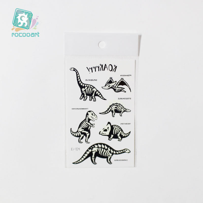 Waterproof cartoon dinosaur temporary tattoos