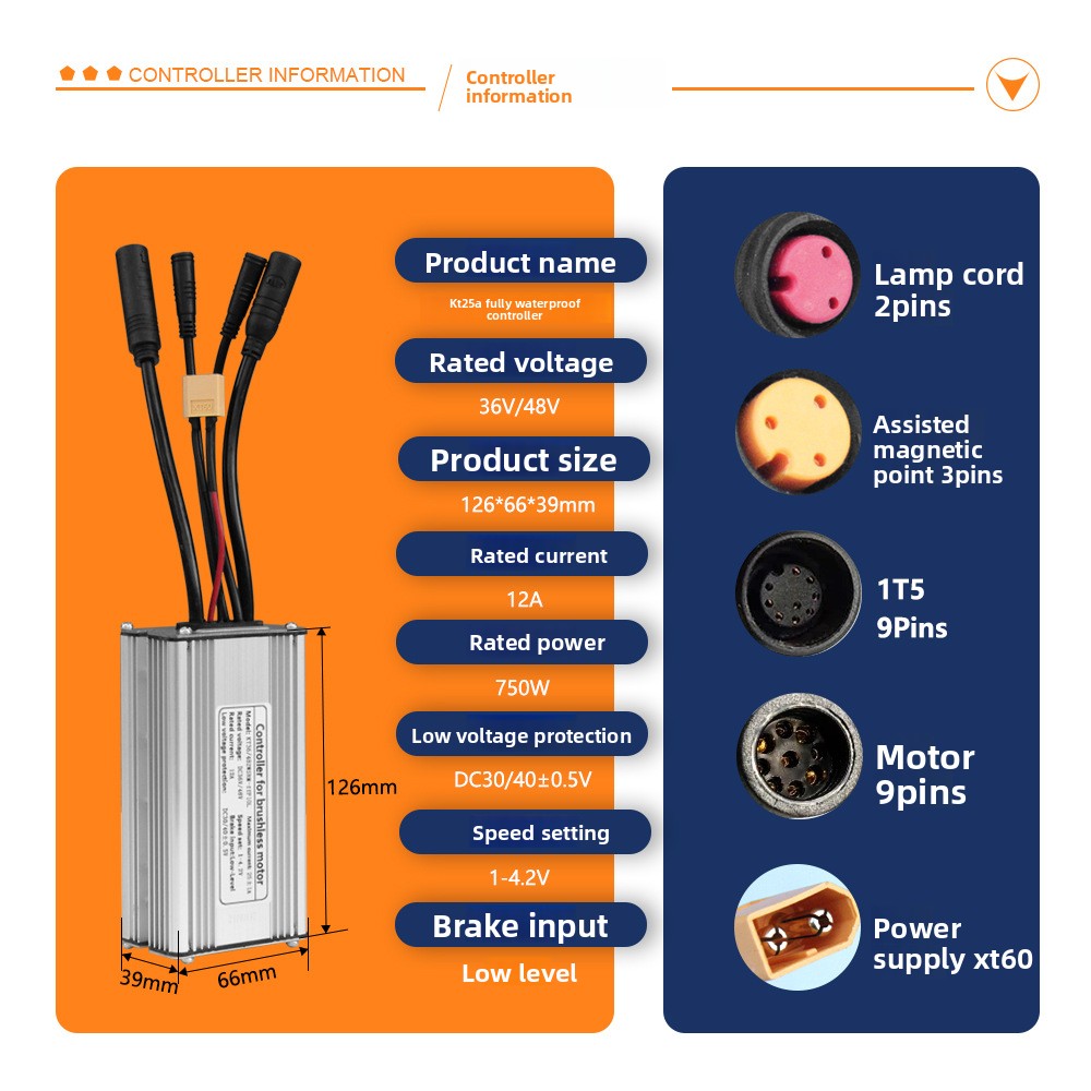 Waterproof connector with light wire