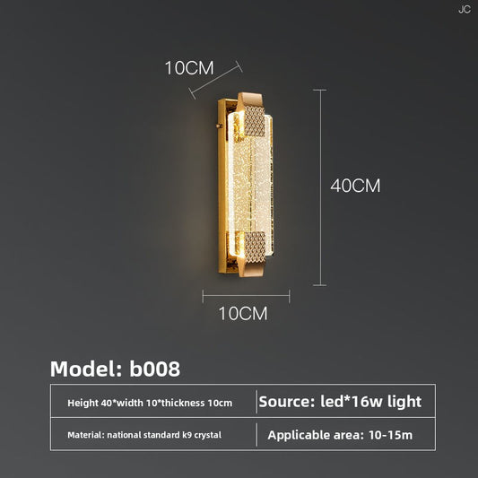 Waterproof Crystal LED Wall Light for Indoor Outdoor Use