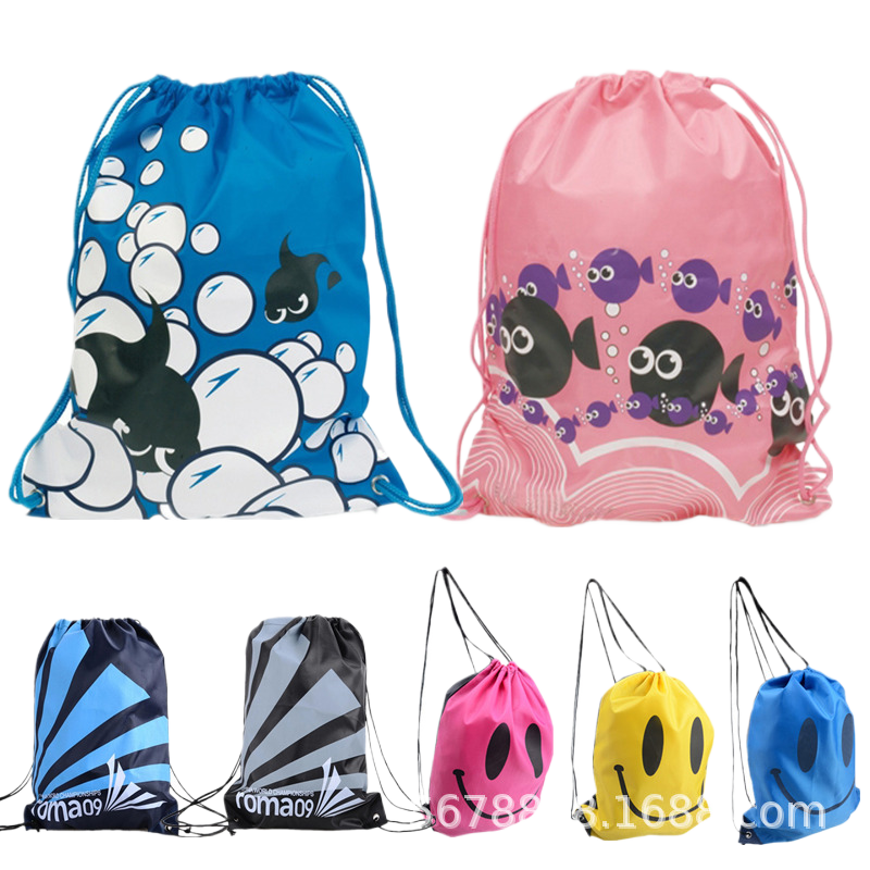 Waterproof double-shoulder drawstring bag