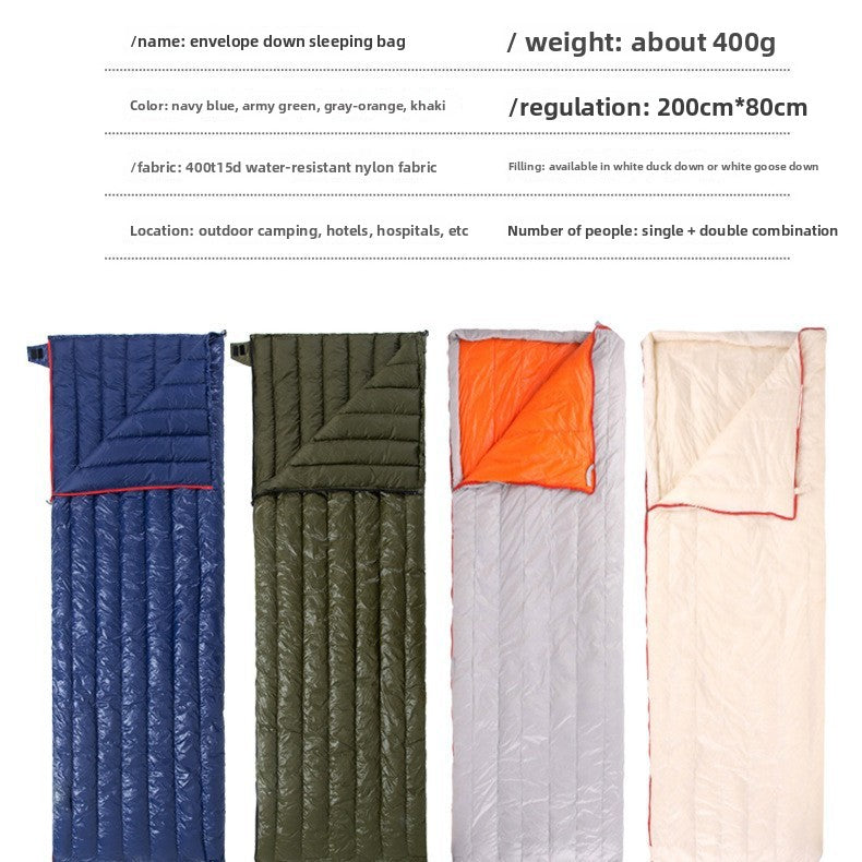 Waterproof double sleeping bag