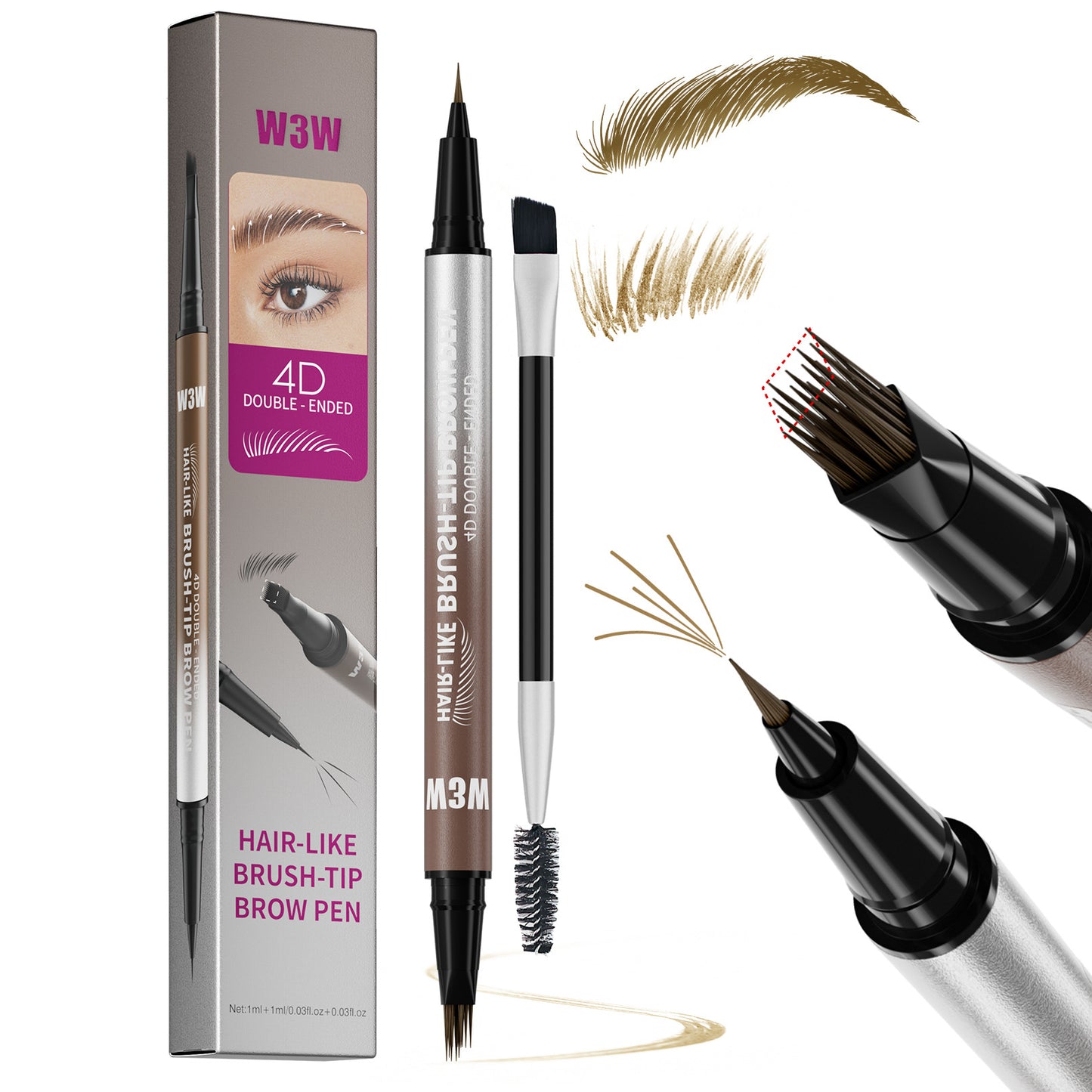 Waterproof Dual-Ended Eyebrow Pencil