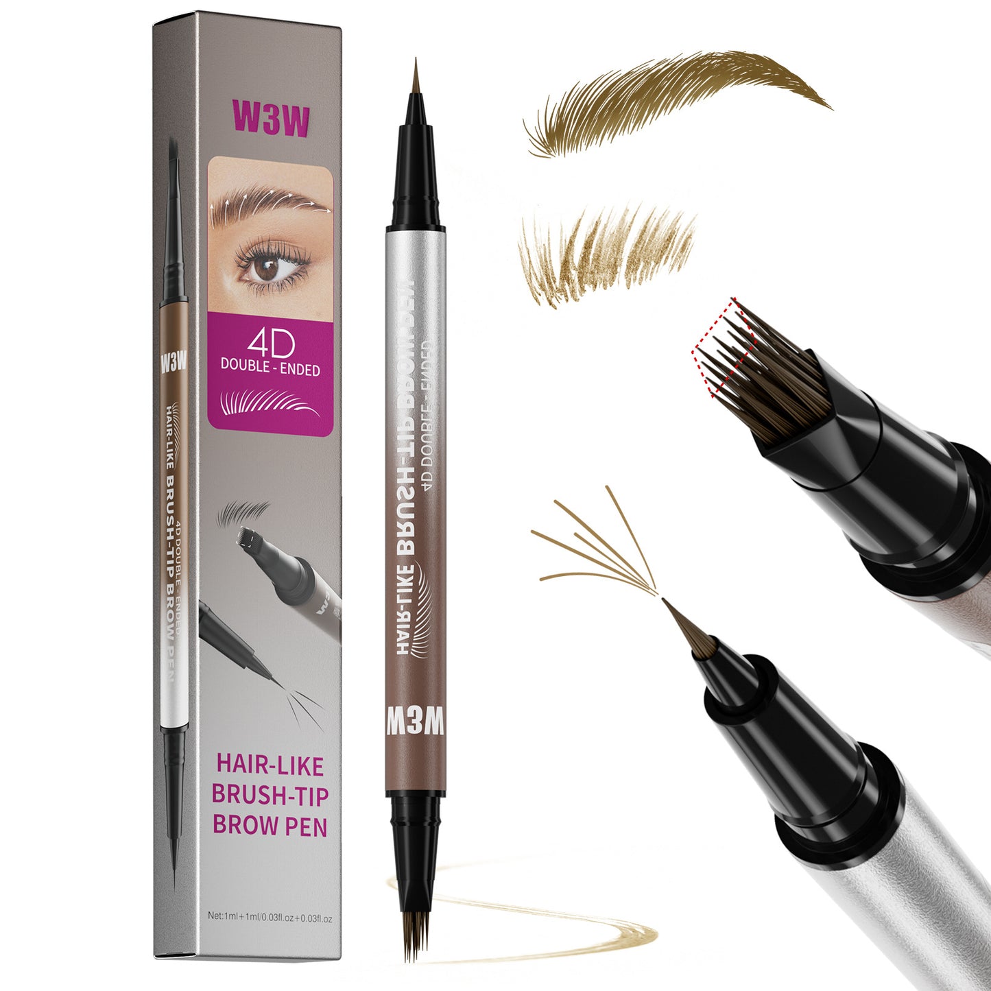 Waterproof Dual-Ended Eyebrow Pencil