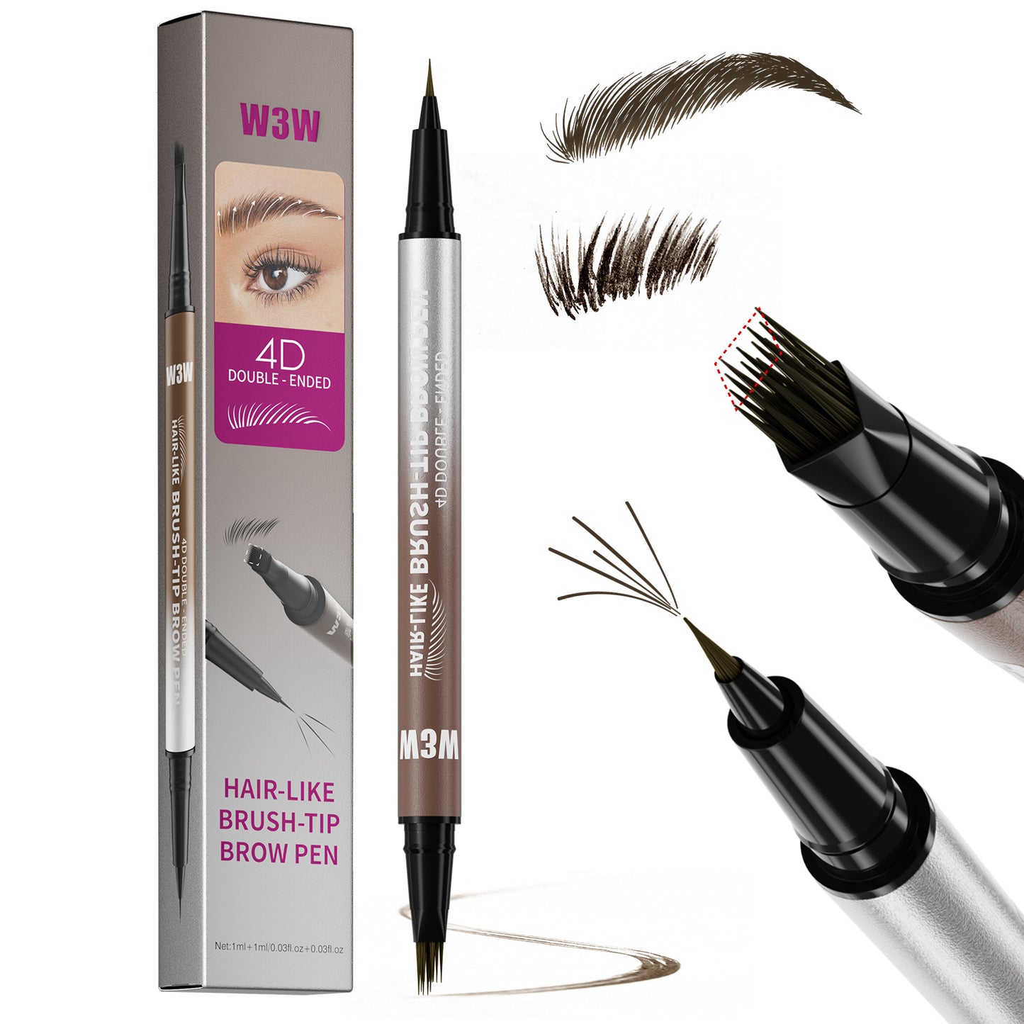 Waterproof Dual-Ended Eyebrow Pencil