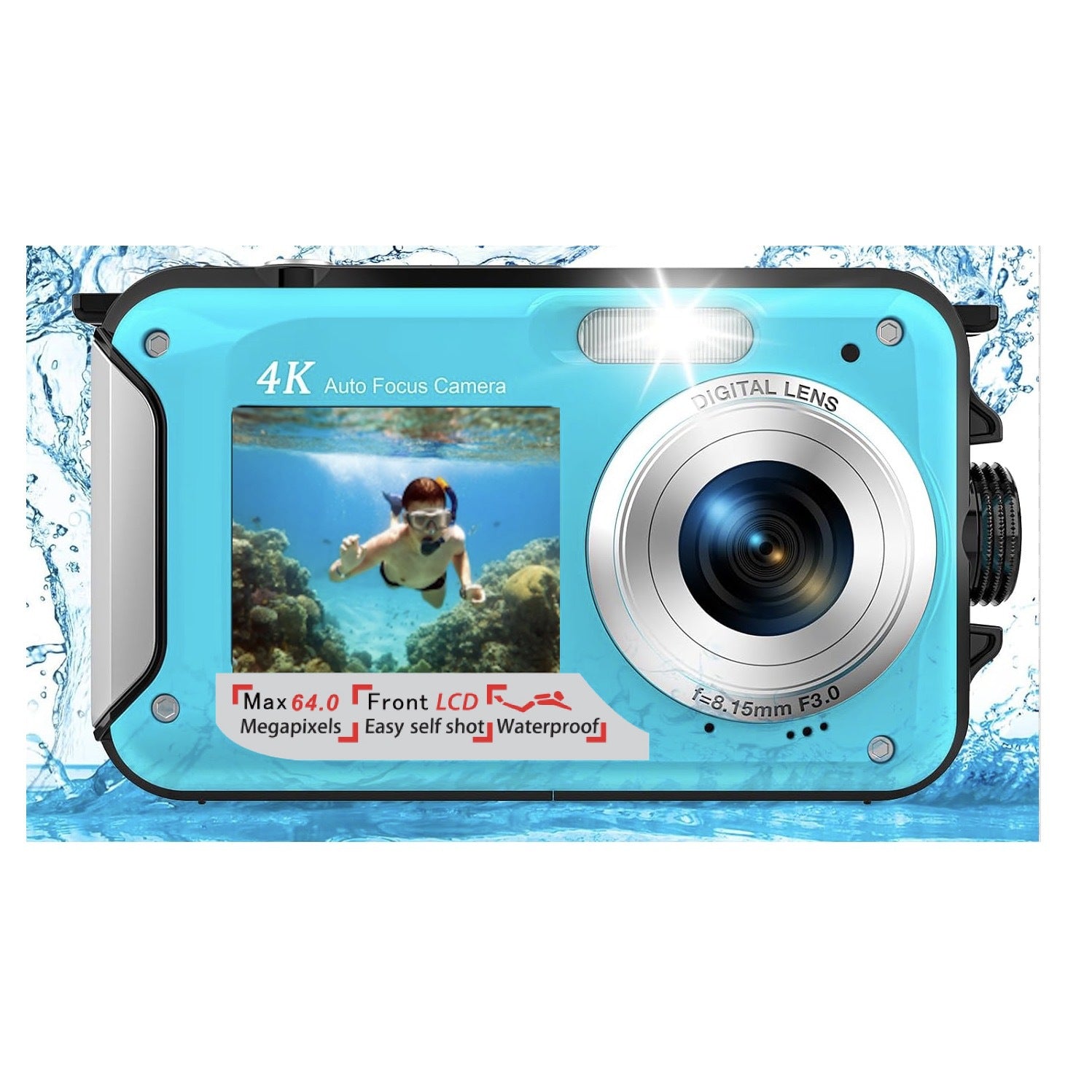 Waterproof Dual Screen Digital Camera