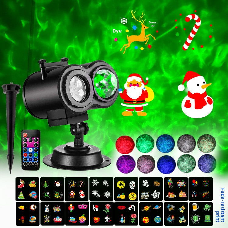 Waterproof dynamic snowflake pattern projection lamp