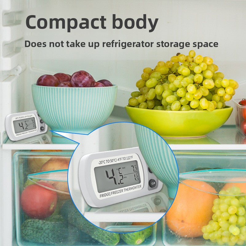 Waterproof Electronic Thermometer with Hook for Refrigerator and Freezer