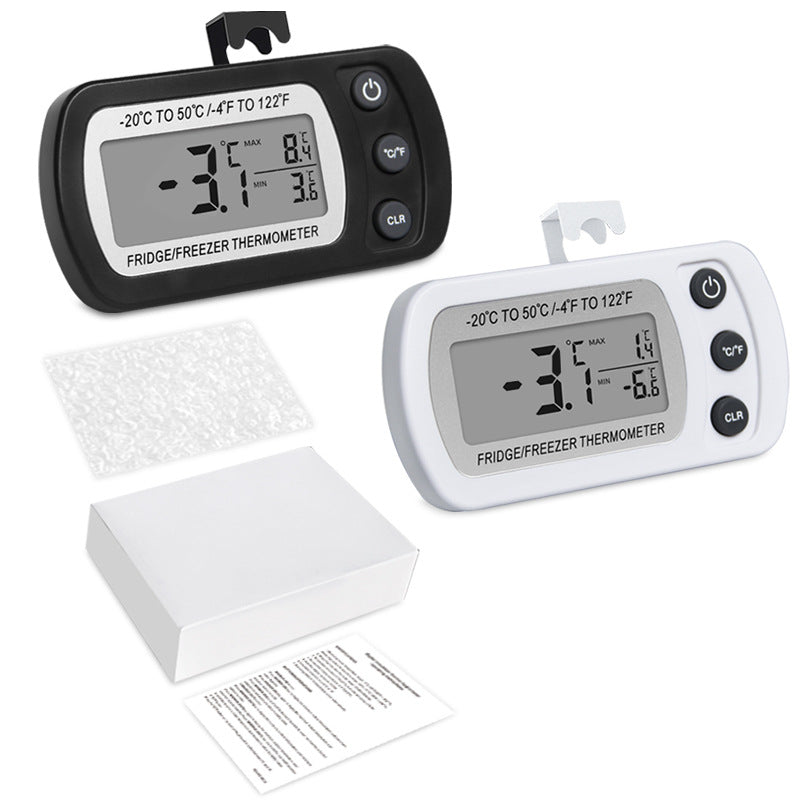 Waterproof Electronic Thermometer with Hook for Refrigerator and Freezer