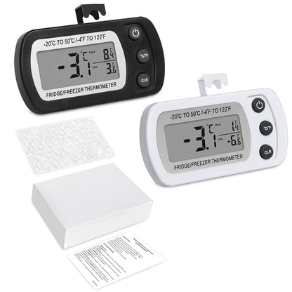 Waterproof Electronic Thermometer with Hook for Refrigerator and Freezer