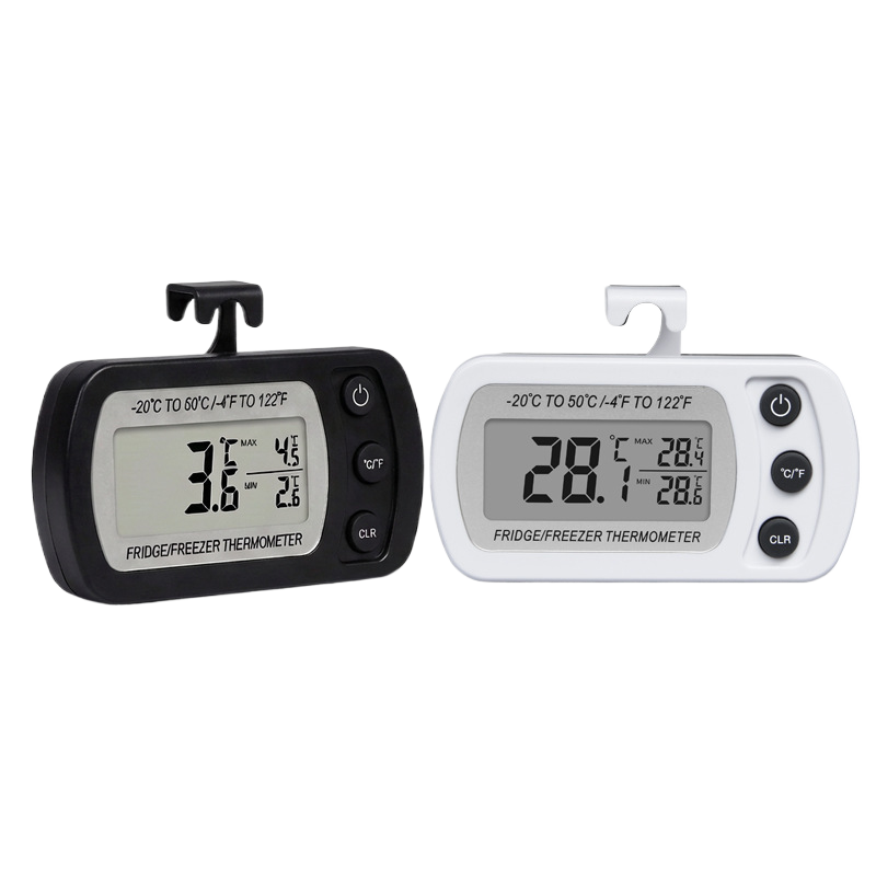 Waterproof Electronic Thermometer with Hook for Refrigerator and Freezer