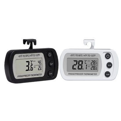 Waterproof Electronic Thermometer with Hook for Refrigerator and Freezer