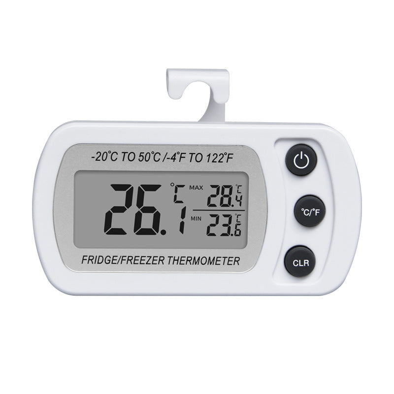 Waterproof Electronic Thermometer with Hook for Refrigerator and Freezer