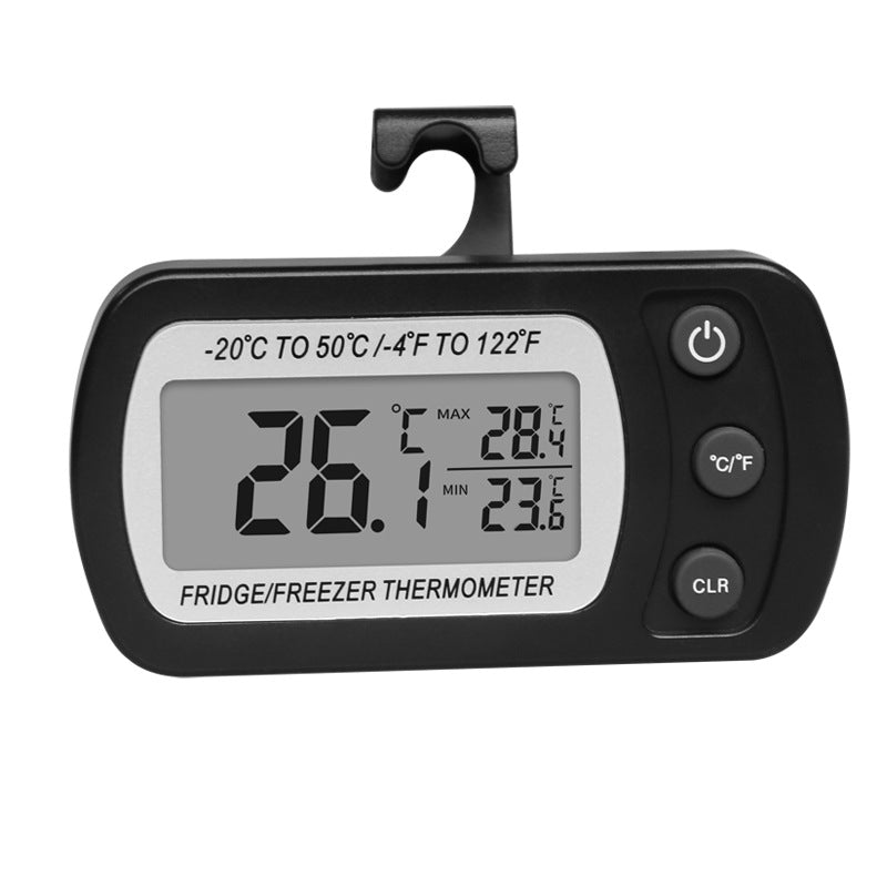 Waterproof Electronic Thermometer with Hook for Refrigerator and Freezer