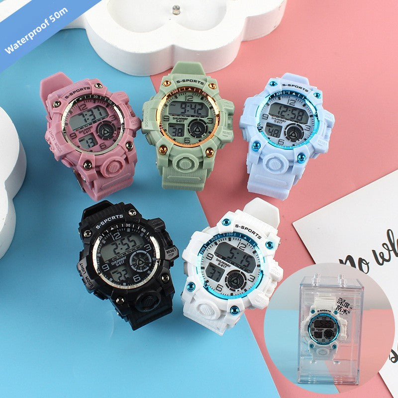 Waterproof electronic wristwatch