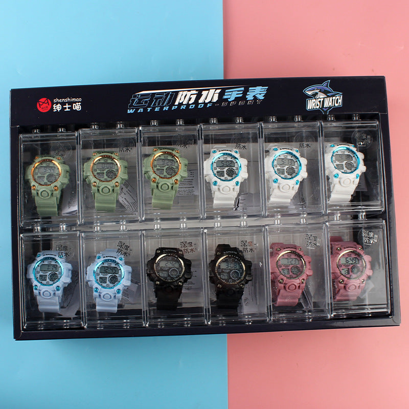 Waterproof electronic wristwatch