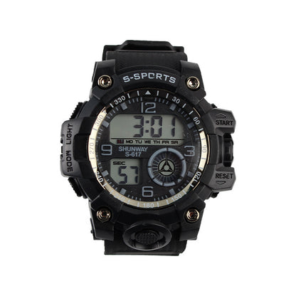 Waterproof electronic wristwatch