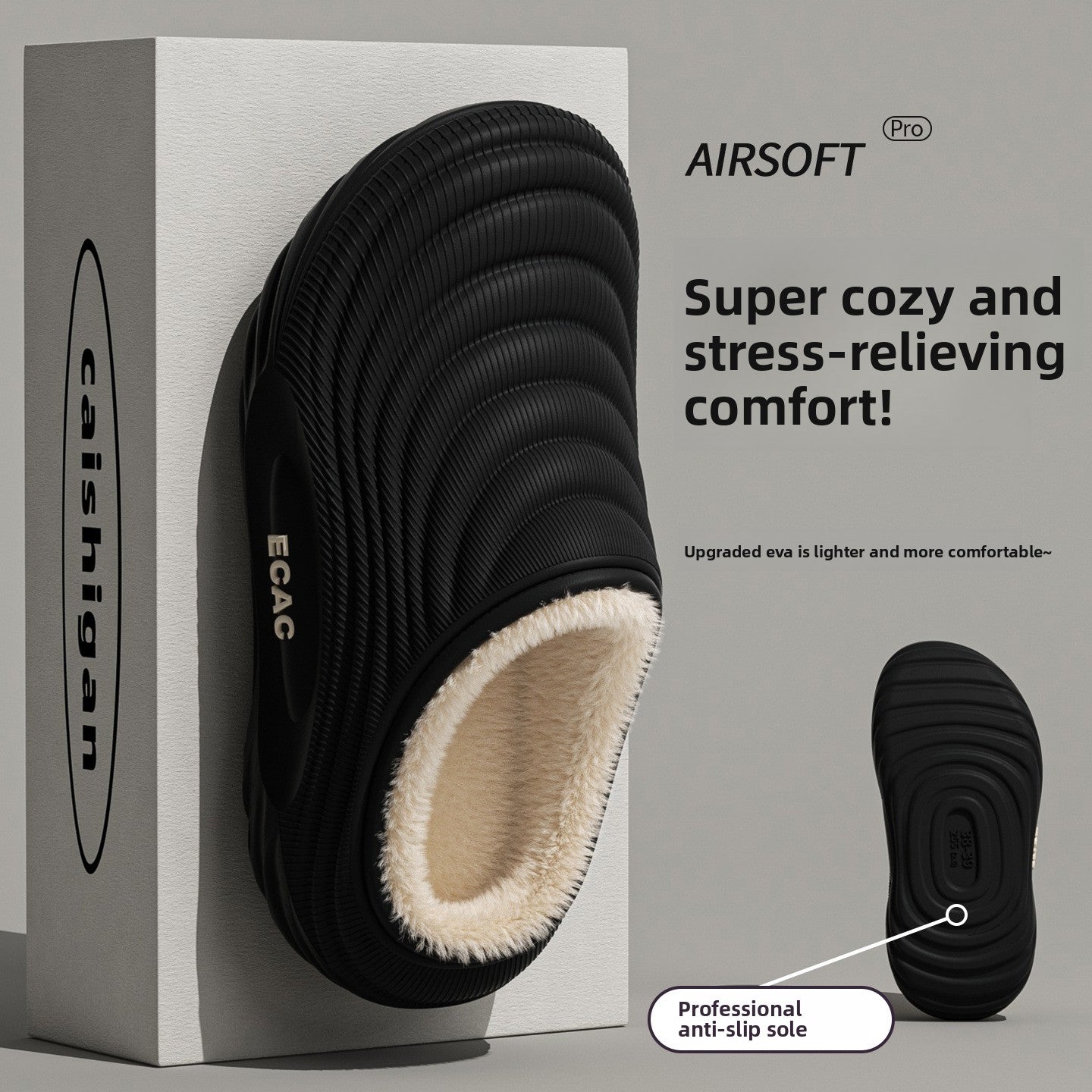 Waterproof Fleece-Lined Winter Slippers