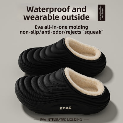 Waterproof Fleece-Lined Winter Slippers
