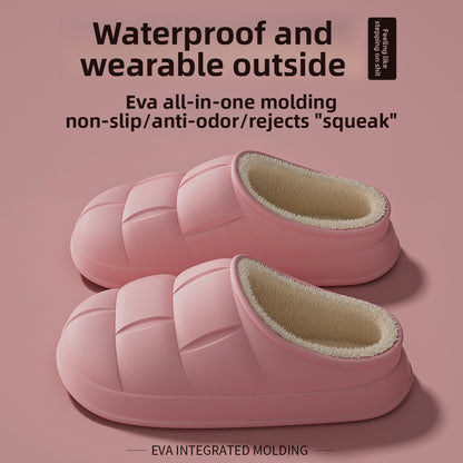 Waterproof Fleece-Lined Winter Slippers