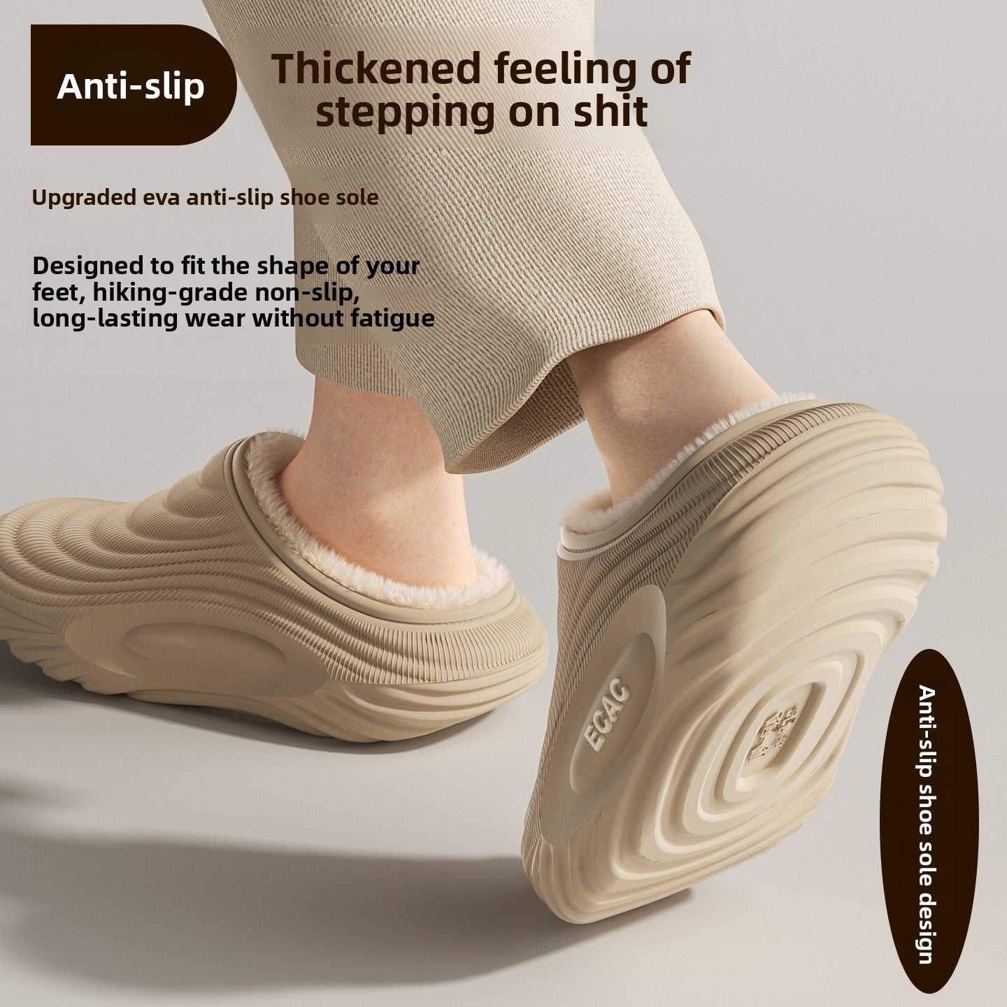 Waterproof Fleece-Lined Winter Slippers