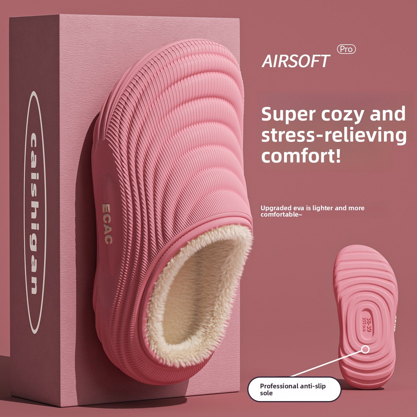 Waterproof Fleece-Lined Winter Slippers