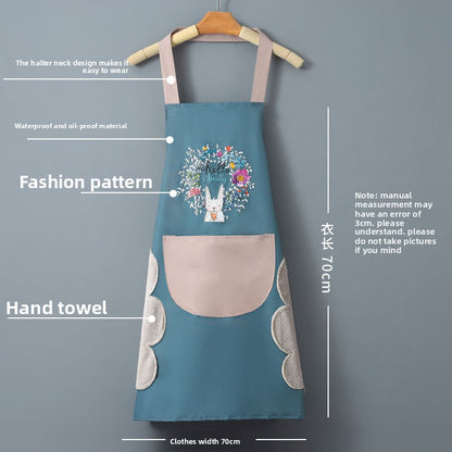 Waterproof half-length waist-hugging cooking sleeves
