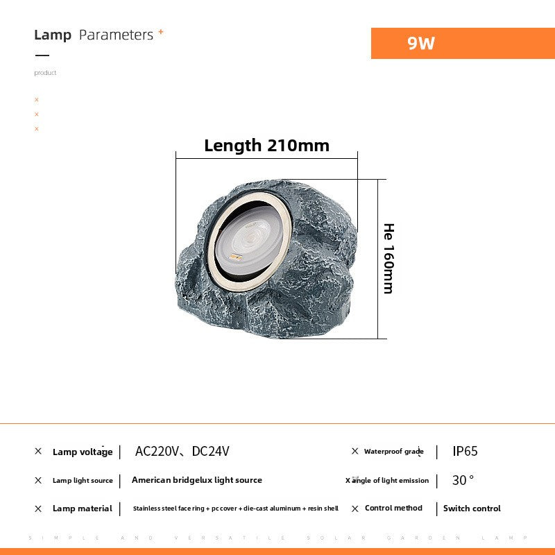 Waterproof Imitation Stone LED Flood Light for Outdoor Garden