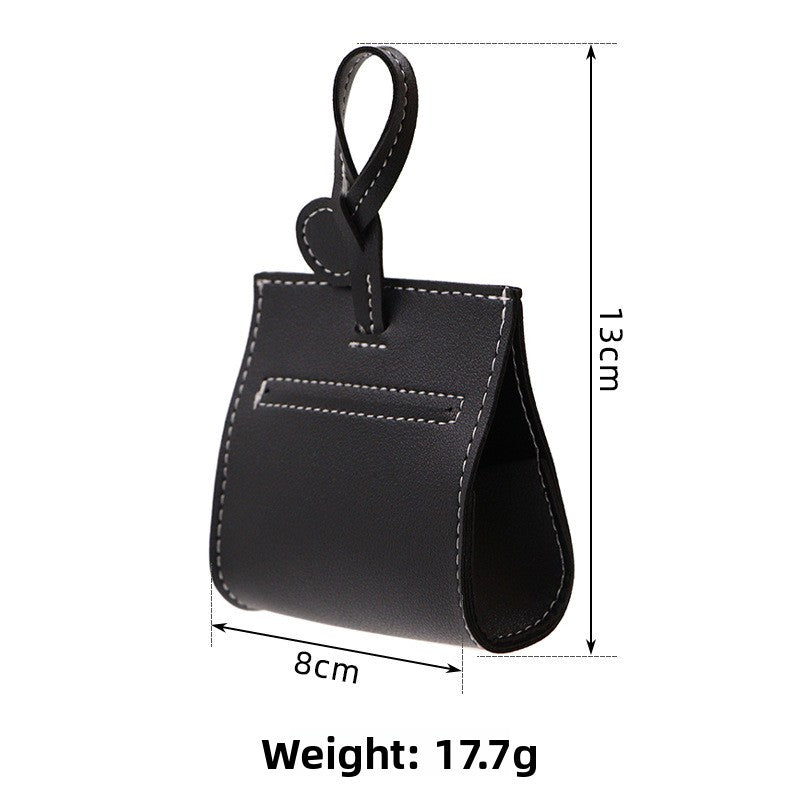 Waterproof Leather Dog Poop Dispenser Storage Bag