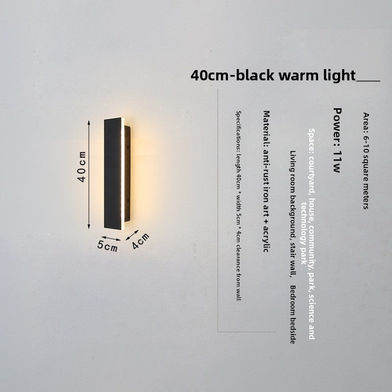 Waterproof Linear LED Wall Light with Stepless Dimming