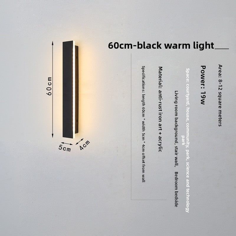 Waterproof Linear LED Wall Light with Stepless Dimming