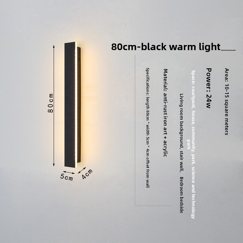 Waterproof Linear LED Wall Light with Stepless Dimming