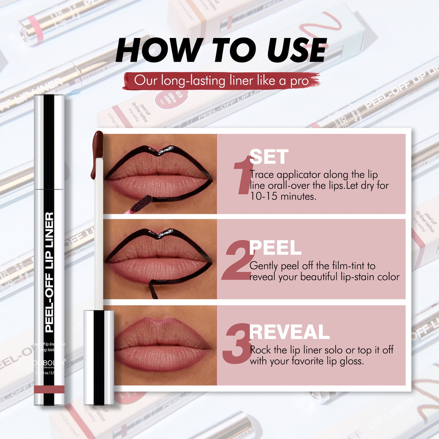 Waterproof & Long-Lasting Peel-Off Lip Liner