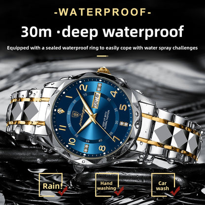 Waterproof luminous watch for men