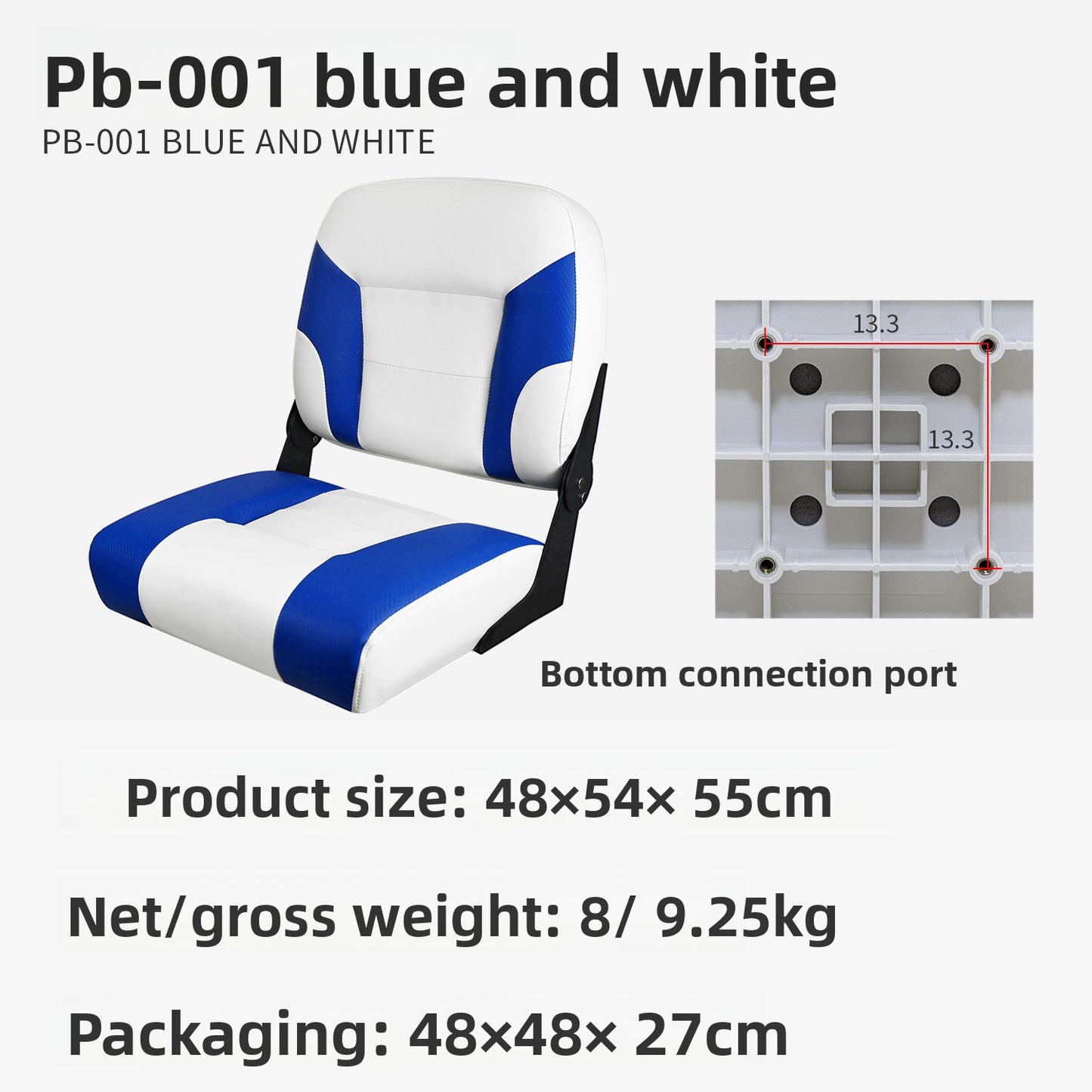 Waterproof Marine Boat Seat with Foldable Design