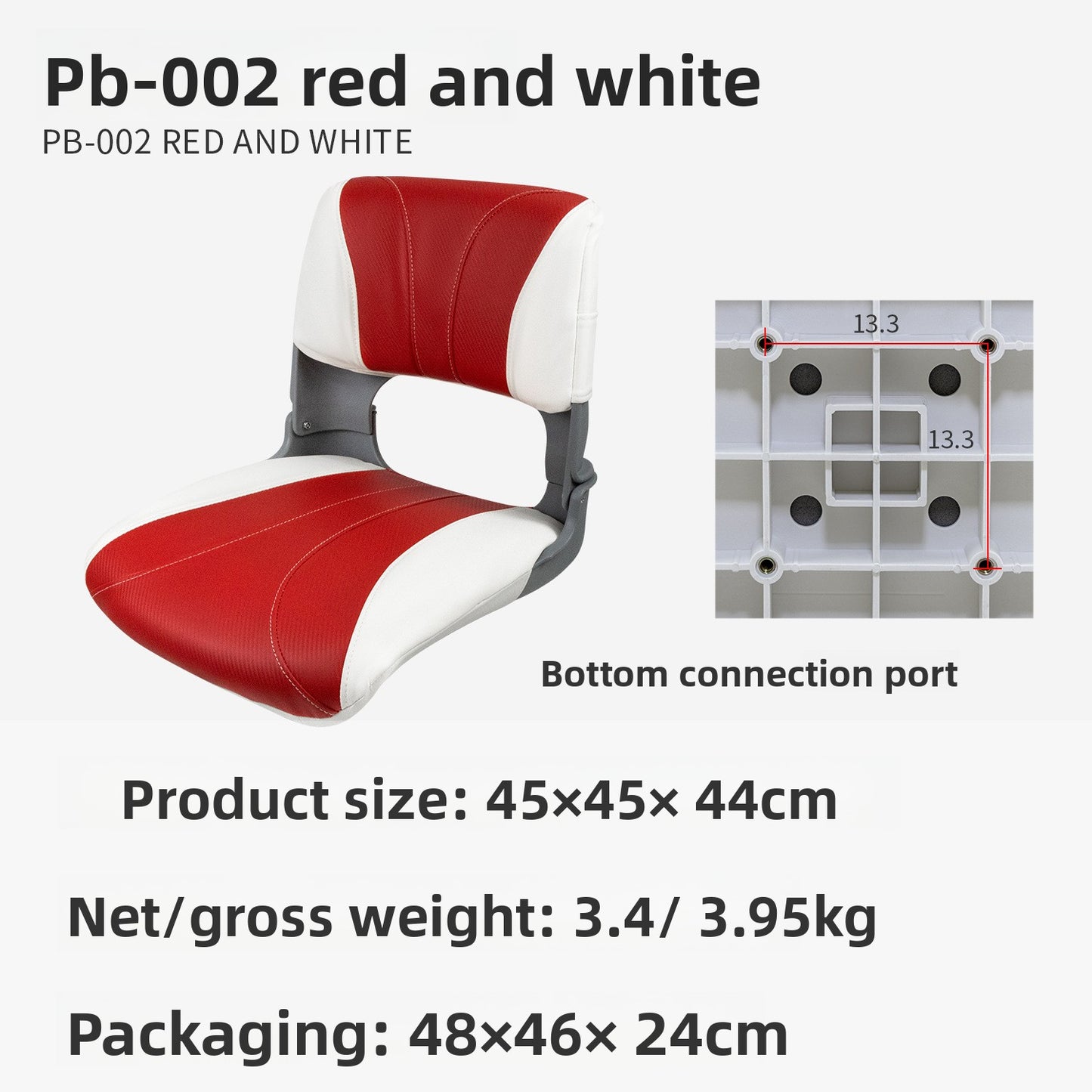 Waterproof Marine Boat Seat with Foldable Design