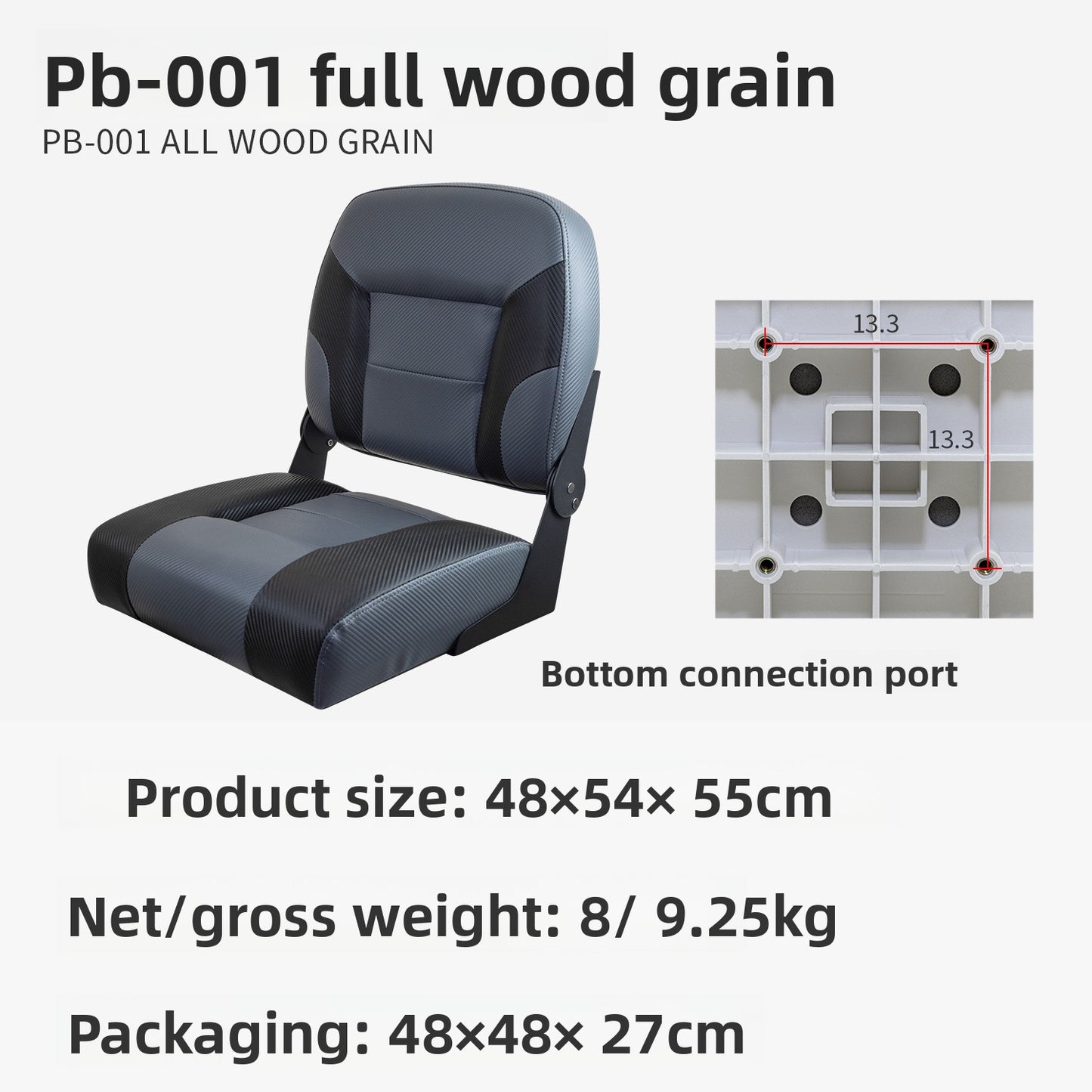 Waterproof Marine Boat Seat with Foldable Design