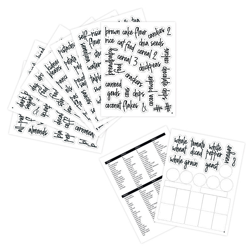 Waterproof Pantry Storage Stickers