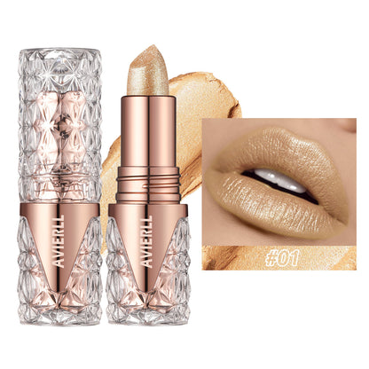 Waterproof Pearlescent Fine-Shimmer Lipstick