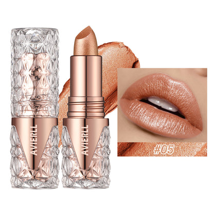 Waterproof Pearlescent Fine-Shimmer Lipstick
