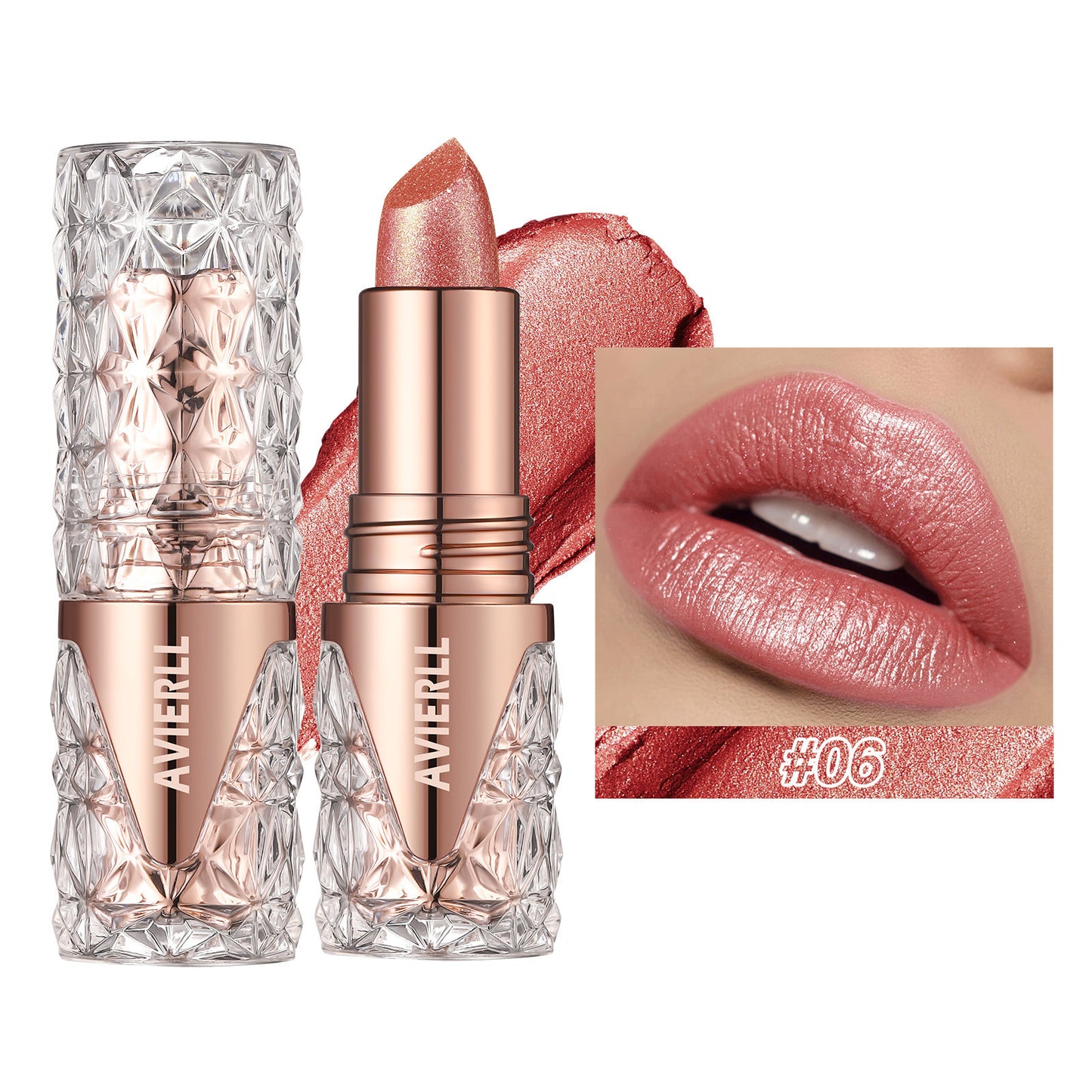 Waterproof Pearlescent Fine-Shimmer Lipstick