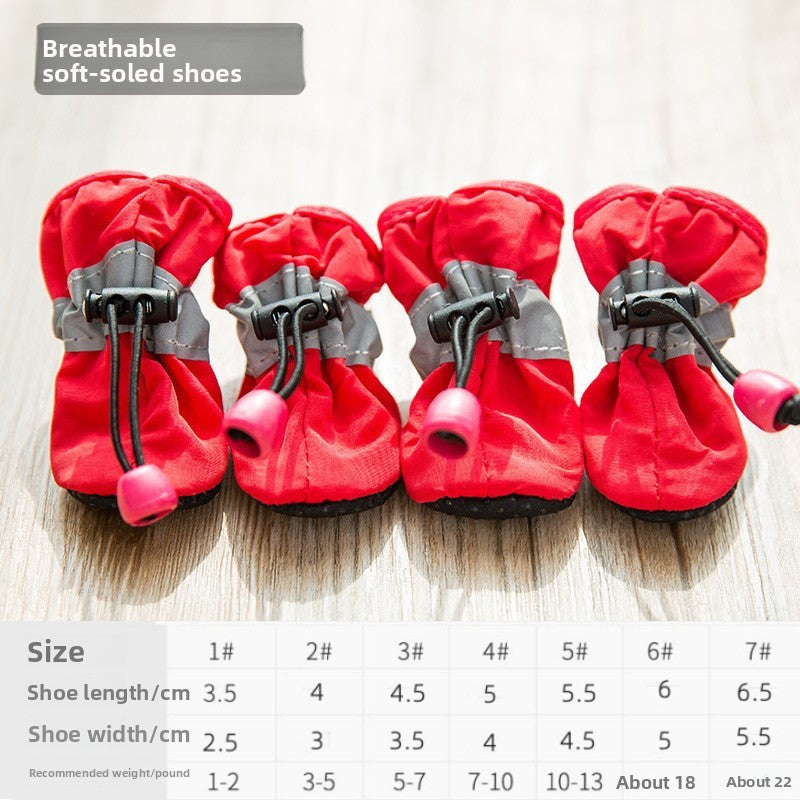 Waterproof pet shoes