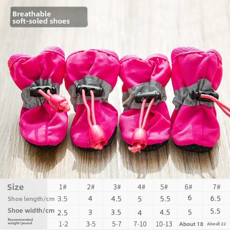 Waterproof pet shoes