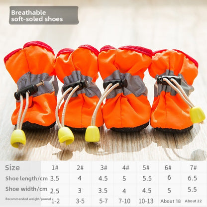 Waterproof pet shoes