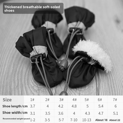 Waterproof pet shoes