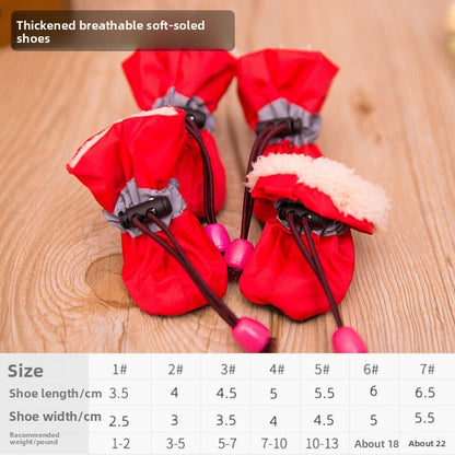 Waterproof pet shoes