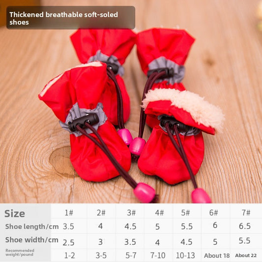 Waterproof pet shoes