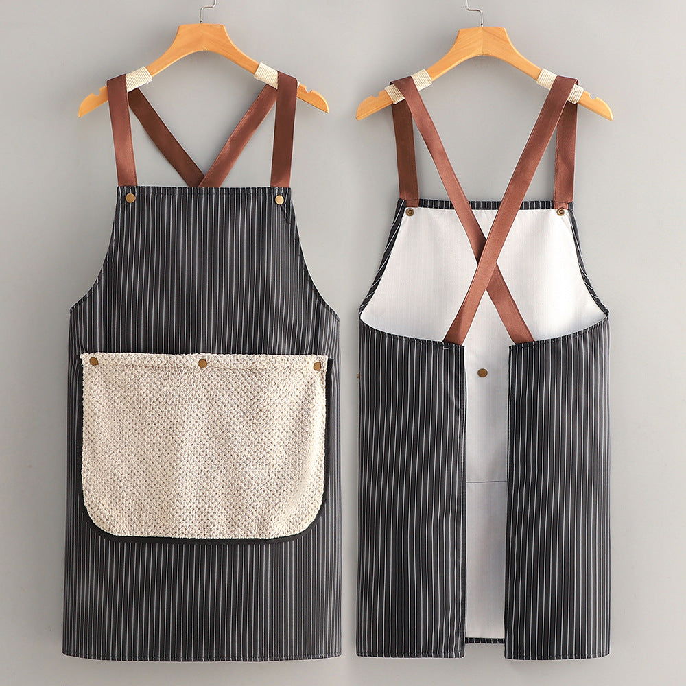 Waterproof Polyester Kitchen Apron with Sleeves