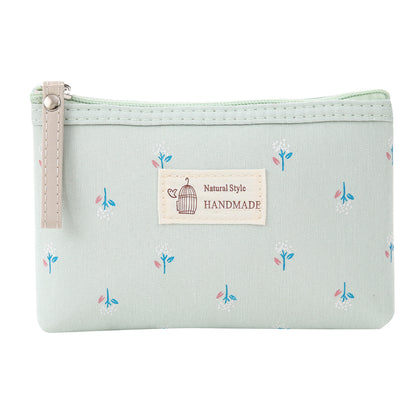 Waterproof printed canvas cosmetic bag