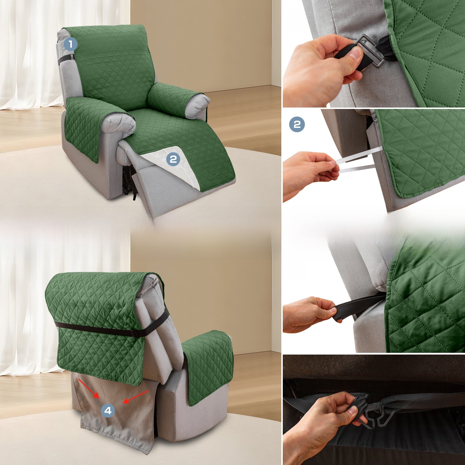 Waterproof Recliner Sofa Cover Pet Protective Cushion